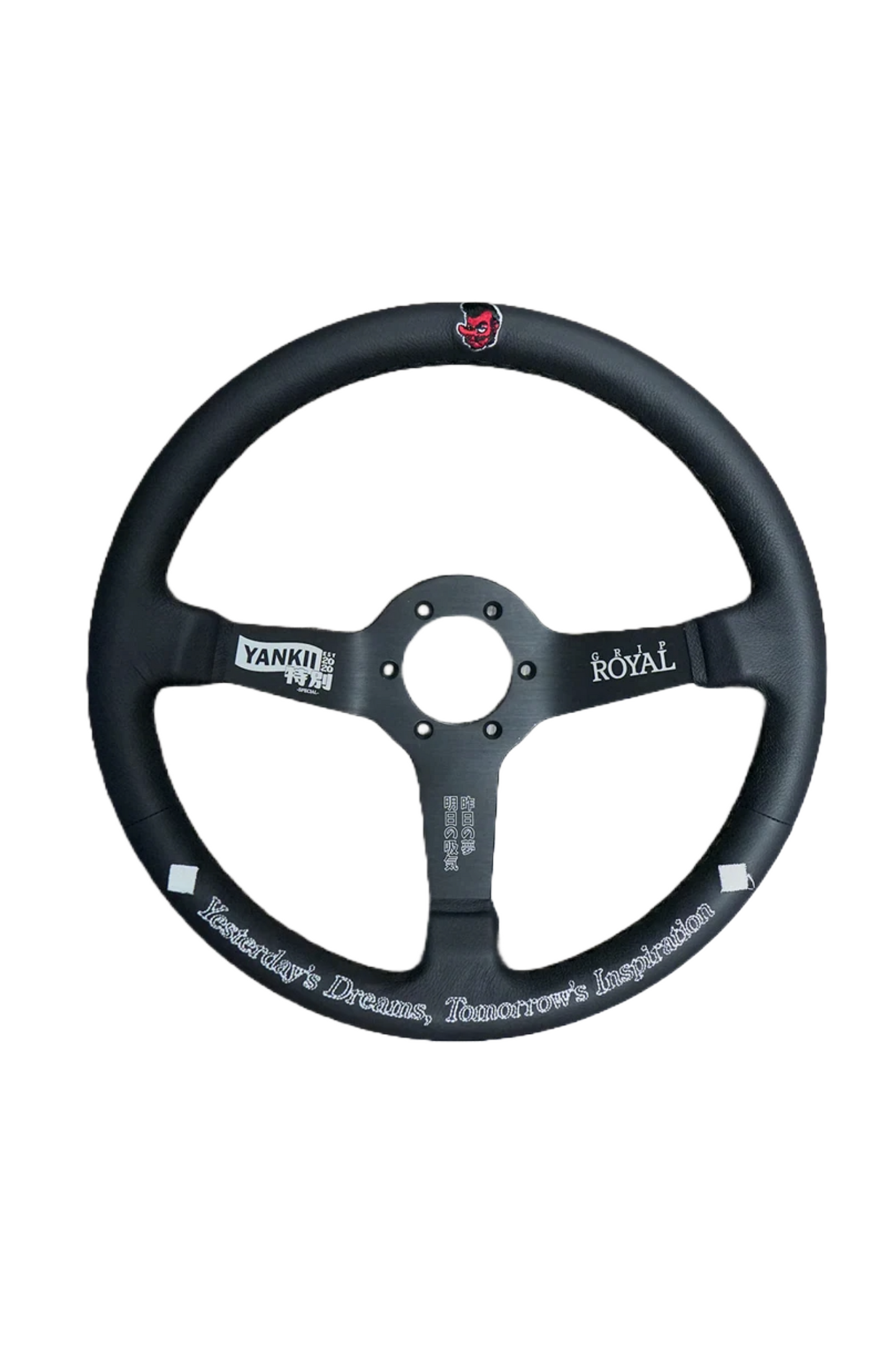 Yankii Special x Grip Royal Black leather wheel