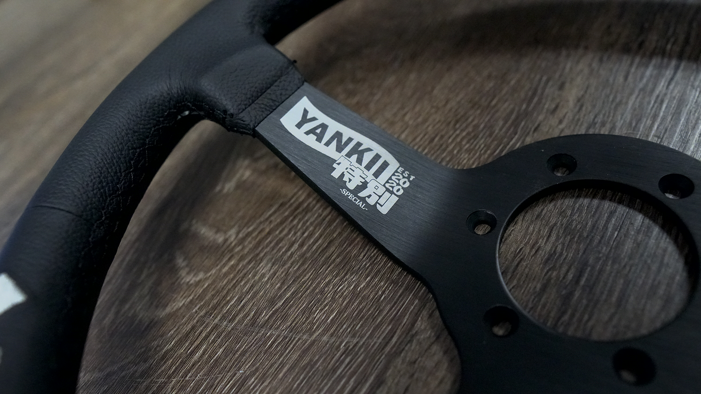 Yankii Special x Grip Royal Black leather wheel