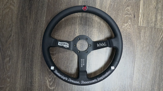 Yankii Special x Grip Royal Black leather wheel